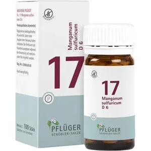Schüßler-Salze Biochemie Pflüger 17 Manganum Sulfur. D6 Tbl.