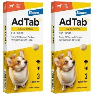 AdTab 225 Mg Kautabletten für Hunde >5,5-11 Kg