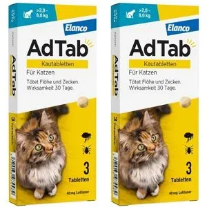 AdTab 48 Mg Kautabletten für Katzen >2-8 Kg