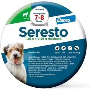 Seresto Halsband für Hunde bis 8 kg gegen Zecken und Flöhe