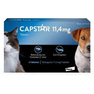 Capstar Tabletten gegen Flöhe für Katzen und Hunde bis 11 kg