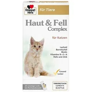 Doppelherz für Tiere Haut & Fell Complex für Katzen