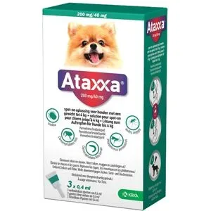 Ataxxa 200 mg/40 mg Lösung zum Auftropfen für Hunde bis 4 kg