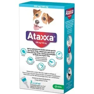 Ataxxa 500 mg/100 mg Lösung zum Auftropfen für Hunde von 4-10 kg