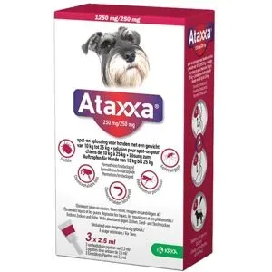 Ataxxa 1250 mg/250 mg Lösung zum Auftropfen für Hunde von 10-25