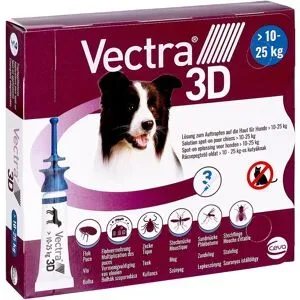 Vectra 3D Lösung gegen Zecken & Flöhe für Hunde 10-25 Kg