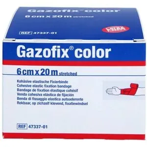 Gazofix color Fixierbinde kohäsiv 6 cmx20 m pink