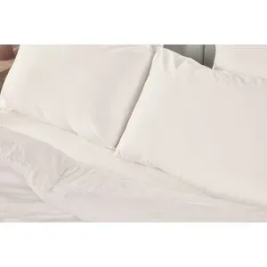 Emma Silken Satin Kopfkissenbezug   Weiß   80x80cm