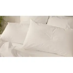 Emma Comfort Perkal Kopfkissenbezug   Weiß   80x80cm