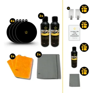Induction Kings Induktions-Wartungspaket   Kompletter Schutz & Reinigung   4 Induktionsschutzfolien, 3 Induktionsreiniger, 3 Premium Trockentücher & 3 Nanofaser-Reinigungstücher  5