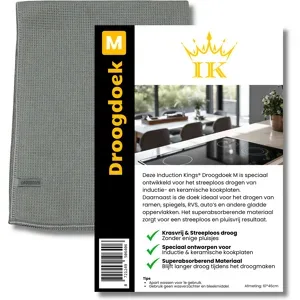 Induction Kings® Premium Trockentuch M ? Induktions- & Glas-Trockentuch, 1 Stück