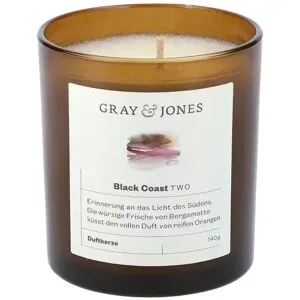 Gray & Jones Duftkerze  Black Coast TWO ¦ Glas,Wachs ¦ Maße (cm): H: 7,5  Ø: 7