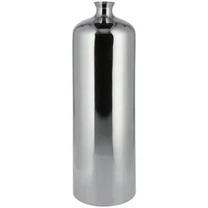 Höffner Vase   ¦ silber ¦ Stahl ¦ Maße (cm): H: 49  Ø: 15