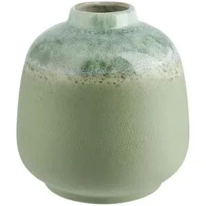 Höffner Vase   ¦ grau ¦ Steingut ¦ Maße (cm): H: 15,5  Ø: 13
