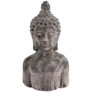 Höffner Deko Figur Buddha   ¦ grau ¦ Zement ¦ Maße (cm): B: 14 H: 26,5 T: 9.5