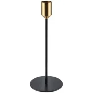 Höffner Kerzenhalter   ¦ schwarz ¦ Metall,Aluminium ¦ Maße (cm): H: 20  Ø: 8