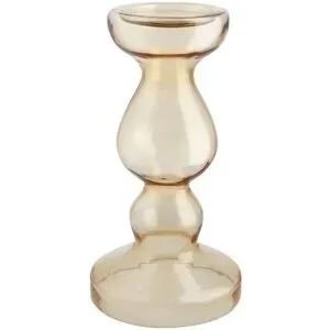 Jette Home Kerzenhalter   ¦ braun ¦ Glas ¦ Maße (cm): H: 35  Ø: 19