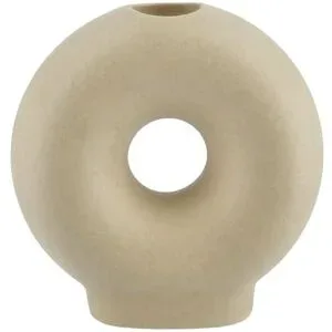 Höffner Kerzenhalter   ¦ creme ¦ Steingut ¦ Maße (cm): B: 10 H: 10 T: 4.0
