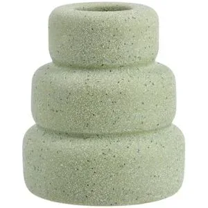 Höffner Kerzenhalter   ¦ grün ¦ Steingut ¦ Maße (cm): H: 7,2  Ø: 6.2
