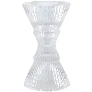 Höffner Kerzenhalter   ¦ transparent/klar ¦ Glas ¦ Maße (cm): H: 12  Ø: 6.8