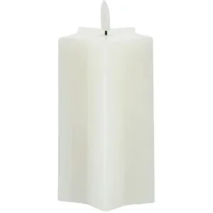 HOME STORY LED Kerze Stern   ¦ weiß ¦ Wachs,Kunststoff ¦ Maße (cm): H: 17,5  Ø: