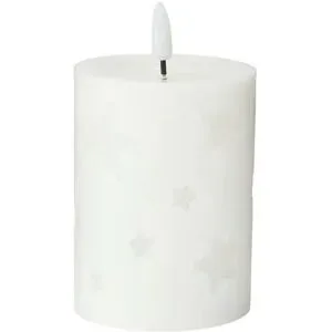 HOME STORY LED Kerze Stern   ¦ weiß ¦ Wachs,Kunststoff ¦ Maße (cm): H: 10  Ø: