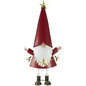 HOME STORY Deko Figur Weihnachtsmann   ¦ rot ¦ Metall ¦ Maße (cm): B: 26 H: 56
