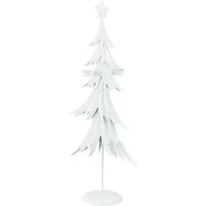HOME STORY Teelichthalter Tannenbaum   ¦ weiß ¦ Metall ¦ Maße (cm): B: 29 H: 72