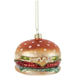 HOME STORY Weihnachtsbaumschmuck Burger   ¦ braun ¦ Glas,Aluminium ¦ Maße (cm):