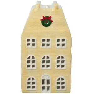 HOME STORY LED Haus   ¦ gelb ¦ Porzellan ¦ Maße (cm): B: 8,5 H: 21,5