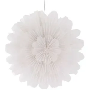 Höffner Anhänger Schneeflocke   ¦ weiß ¦ Papier ¦ Maße (cm): H: 19  Ø: 44