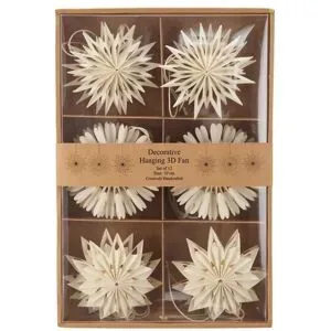 HOME STORY Papiersterne  12er Set   ¦ creme ¦ Papier Ø: 10