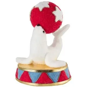 Höffner Deko Zirkus Seehund   ¦ weiß ¦ Filz,Schaumstoff ¦ Maße (cm): B: 14,5 H: 20 T: