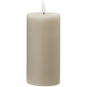 HOME STORY LED Kerze   ¦ grau ¦ Paraffin ¦ Maße (cm): H: 18  Ø: 7.5