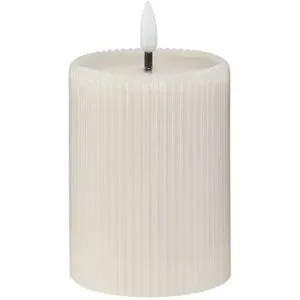 HOME STORY LED Kerze   ¦ grau ¦ Paraffin,Kunststoff ¦ Maße (cm): H: 10  Ø: 7.5