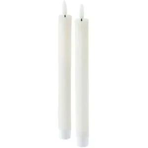 HOME STORY LED Stabkerze  2er Set   ¦ weiß ¦ Paraffin,Kunststoff ¦ Maße (cm): H: