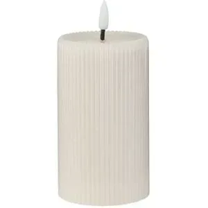 HOME STORY LED Kerze   ¦ grau ¦ Paraffin,Kunststoff ¦ Maße (cm): H: 13  Ø: 7.5