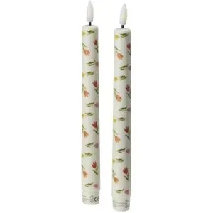 Höffner LED Stabkerze  2er Set   ¦ weiß ¦ Paraffin,Kunststoff ¦ Maße (cm): H: 25  Ø: 2.2