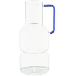 HOME STORY Vase mit Henkel   ¦ transparent/klar ¦ Glas ¦ Maße (cm): H: 20,5  Ø:
