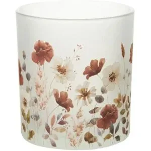 HOME STORY Teelichtglas   ¦ braun ¦ Glas ¦ Maße (cm): H: 9  Ø: 8