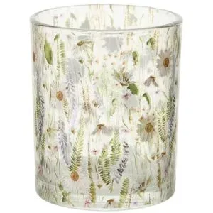 HOME STORY Teelichtglas   ¦ grün ¦ Glas ¦ Maße (cm): H: 7,4  Ø: 6.2