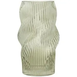 HOME STORY Vase   ¦ grün ¦ Glas ¦ Maße (cm): H: 24,5  Ø: 15