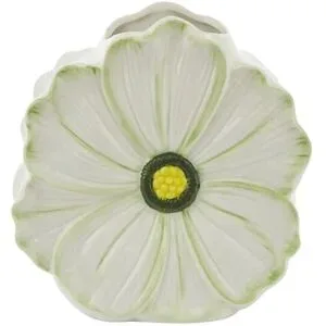 HOME STORY Vase Blume   ¦ weiß ¦ Steinzeug ¦ Maße (cm): B: 15,8 H: 16 T: 9.0