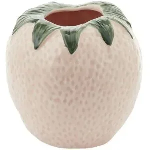 HOME STORY Vase Erdbeere   ¦ rosa/pink ¦ Steinzeug ¦ Maße (cm): B: 11,7 H: 11,2