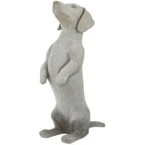 HOME STORY Deko Figur Dackel   ¦ grau ¦ Polyresin (Kunstharz) ¦ Maße (cm): B: