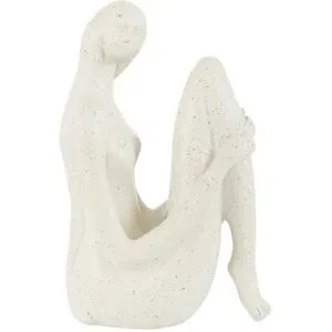 HOME STORY Deko Figur Woman   ¦ beige ¦ Polyresin (Kunstharz) ¦ Maße (cm): B: