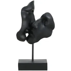 HOME STORY Deko Figur Gesichter   ¦ schwarz ¦ Polyresin (Kunstharz),Metall ¦