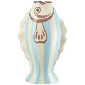 Höffner Vase Fisch   ¦ blau ¦ Porzellan ¦ Maße (cm): B: 23,5 H: 39,2 T: 14.0