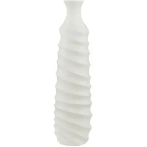 HOME STORY Deko Vase   ¦ weiß ¦ Polyresin (Kunstharz) ¦ Maße (cm): H: 50  Ø: 14