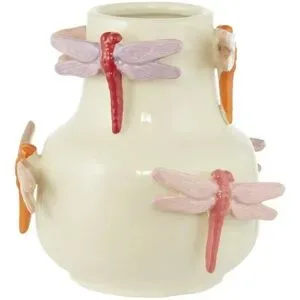 Höffner Vase Libelle   ¦ weiß ¦ Porzellan ¦ Maße (cm): H: 19  Ø: 19